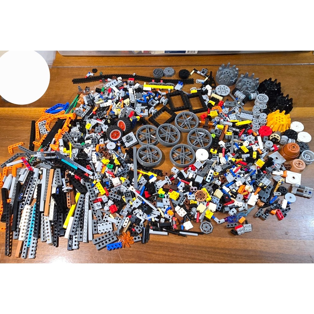 Lego Technic Bulk Lot 3.5lb Gears Wheels Axles Beams Connectors Mixed Parts